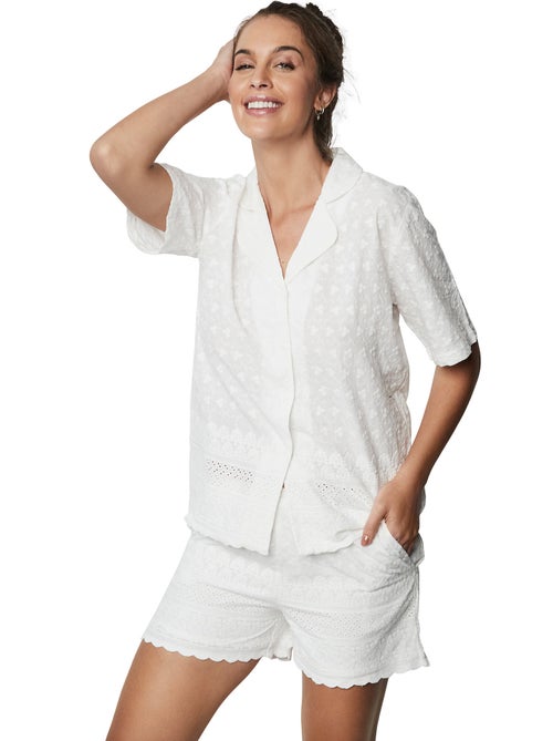 Pyjamashort met slipe mouwen homewear p102 - Kiabi