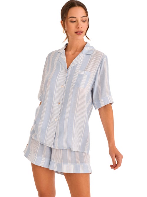 Pyjamashort met slipe mouwen HOMEWEAR P120 - Kiabi Pyjamashort met slipe mouwen HOMEWEAR P120 - Kiabi