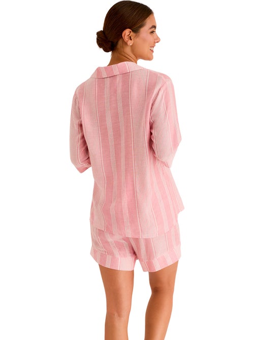 Pyjamashort met slipe mouwen HOMEWEAR P120 - Kiabi Pyjamashort met slipe mouwen HOMEWEAR P120 - Kiabi