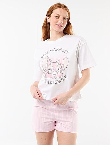 2-delige pyjamashort met 'Vice Versa'-print