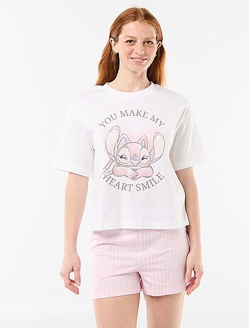 2-delige pyjamashort met 'Vice Versa'-print