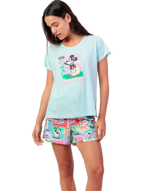 Pyjamashort t-shirt holiday vibes disney - Kiabi Pyjamashort t-shirt holiday vibes disney - Kiabi