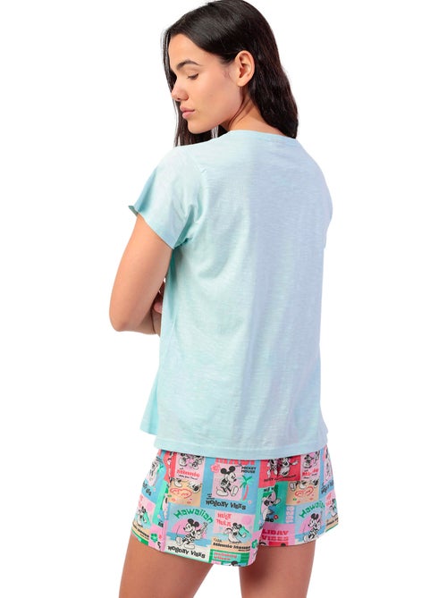 Pyjamashort t-shirt holiday vibes disney - Kiabi Pyjamashort t-shirt holiday vibes disney - Kiabi
