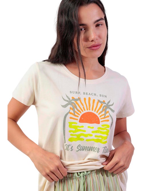 Pyjamashort t-shirt its summer time - Kiabi