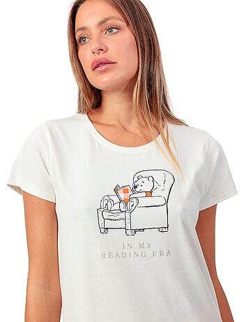 Pyjamashort t-shirt reading era disney