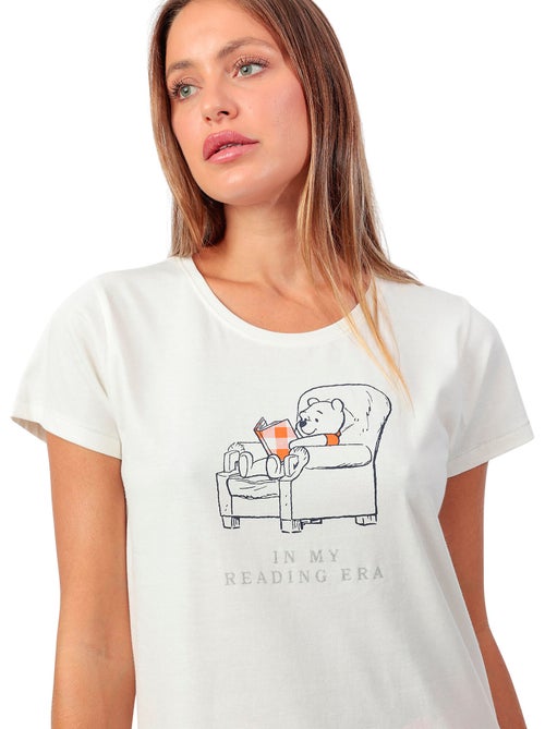 Pyjamashort t-shirt reading era disney - Kiabi Pyjamashort t-shirt reading era disney - Kiabi