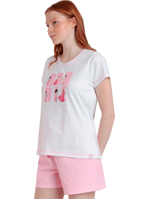Pyjamashort t-shirt she just shines barbie - Kiabi