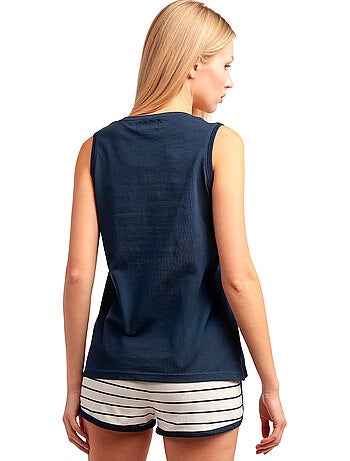 Pyjamashort tanktop navy rayas paddington disney