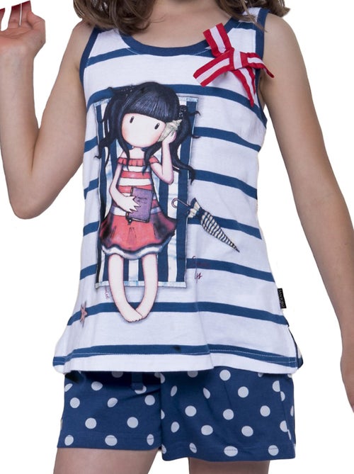 Pyjamashort tanktop summer days santoro navy - Kiabi Pyjamashort tanktop summer days santoro navy - Kiabi