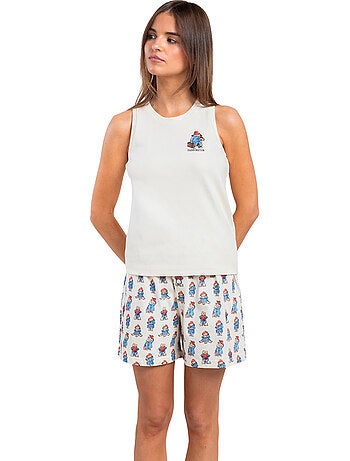Pyjamashort tanktop watercolor summer paddington