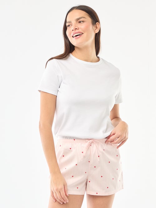 Pyjamashort van popeline - Kiabi