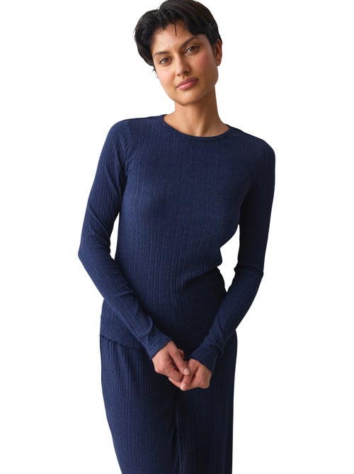 Pyjamatop met lange mouwen versatile rib - Kiabi Pyjamatop met lange mouwen versatile rib - Kiabi