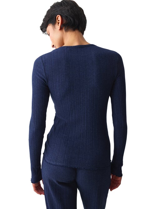 Pyjamatop met lange mouwen versatile rib - Kiabi Pyjamatop met lange mouwen versatile rib - Kiabi
