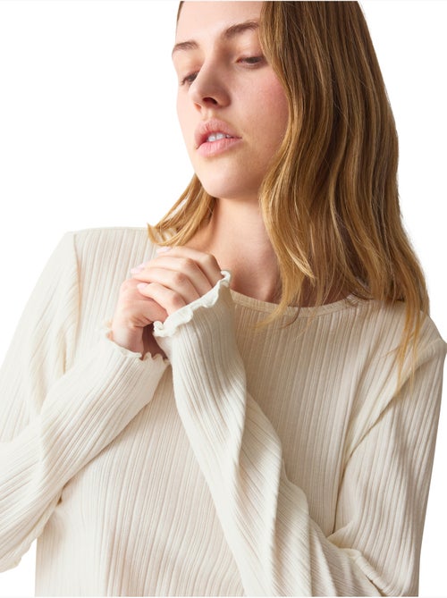 Pyjamatop met lange mouwen versatile rib - Kiabi Pyjamatop met lange mouwen versatile rib - Kiabi