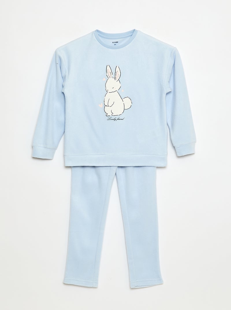 Pyjamatop met motiefje Blauw - Kiabi