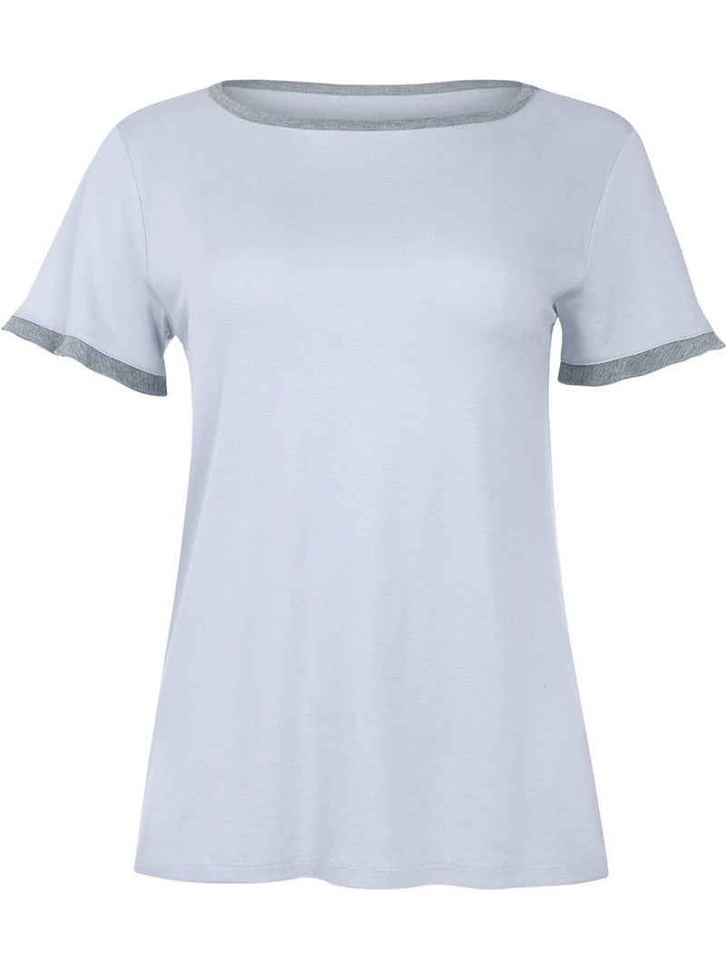 Pyjamatop met slipe mouwen laura Blauw - Kiabi