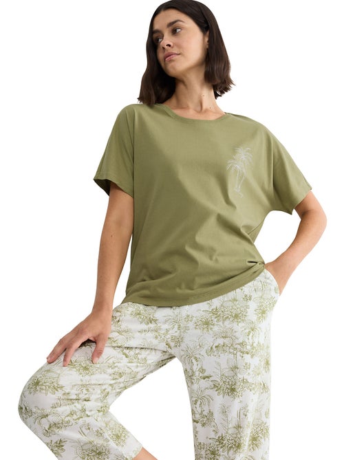 Pyjamatop met slipe mouwen mix and match - Kiabi Pyjamatop met slipe mouwen mix and match - Kiabi