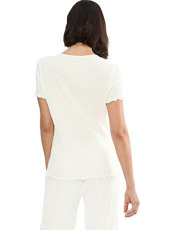Pyjamatop met slipe mouwen mix match