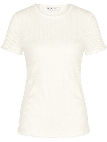 Pyjamatop met slipe mouwen mix match