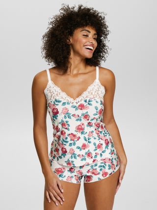 Pyjamatopje met print 'Sans Complexe'