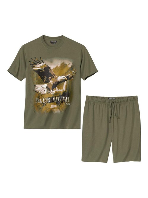 Pyjashort Coton Imprimé Motif Aigle - ATLAS FOR MEN - Kiabi Pyjashort Coton Imprimé Motif Aigle - ATLAS FOR MEN - Kiabi