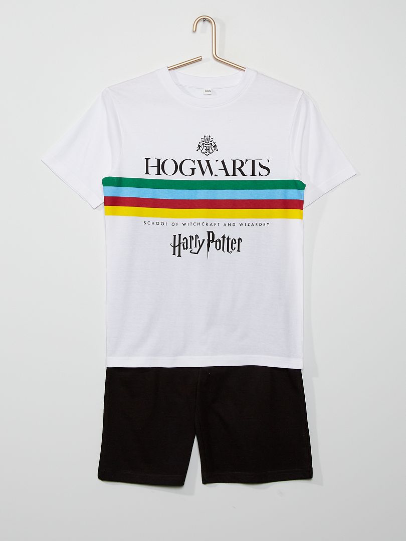 Pyjashort 'Harry Potter' blanc/noir - Kiabi