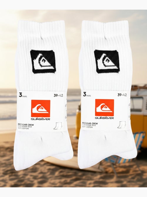 Quiksilver Heren Sokken Set van 6 Crew Sport Cushioned - Kiabi