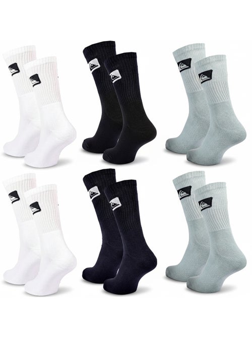 Quiksilver Heren Sokken Set van 6 Crew Sport Cushioned - Kiabi