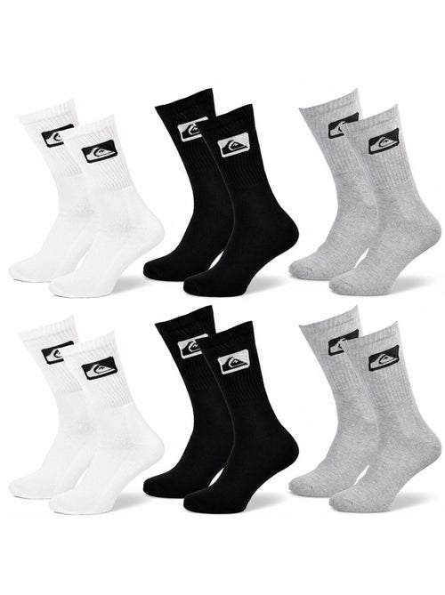 Quiksilver Heren Sokken Set van 6 Crew Sport Cushioned - Kiabi