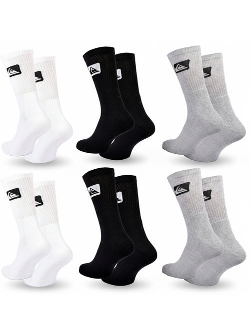 Quiksilver Heren Sokken Set van 6 Crew Sport Cushioned - Kiabi