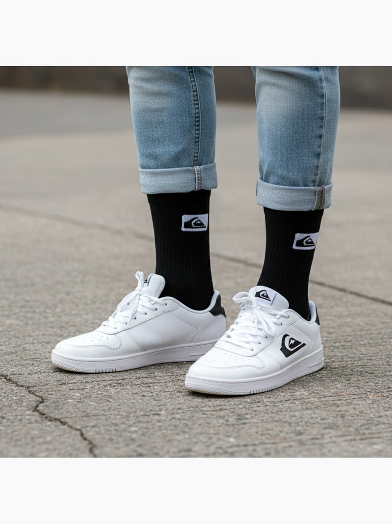 Quiksilver Heren Sokken Set van 6 Crew Sport Cushioned Wit Zwart - Kiabi