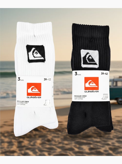 Quiksilver Heren Sokken Set van 6 Crew Sport Cushioned - Kiabi