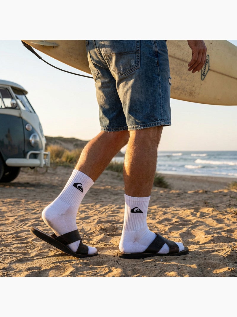 Quiksilver Herenokken Quarter Set 6 Paar Sport Wit - Kiabi