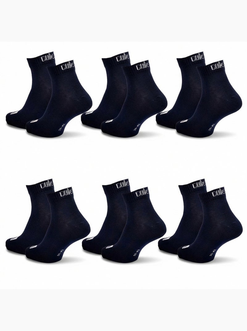 Quiksilver Herenokken Quarter Set 6 Paar Sport Zwart - Kiabi
