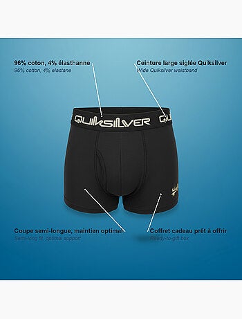 Quiksilver licence officielle boxers homme pack de 4 coffret cadeau