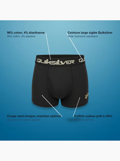 Quiksilver licence officielle boxers homme pack de 4 coffret cadeau - Kiabi Quiksilver licence officielle boxers homme pack de 4 coffret cadeau - Kiabi