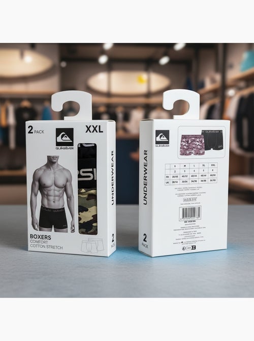 Quiksilver officiële licentie boxershorts heren set van 4 geschenkdoos - Kiabi