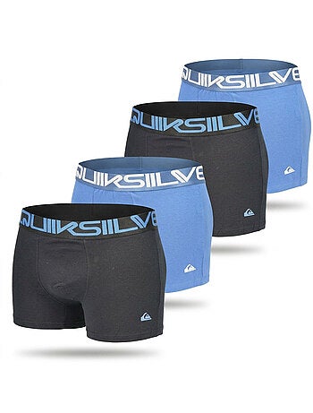 Quiksilver – Pack 4 Boxers Homme Confort Coton Stretch