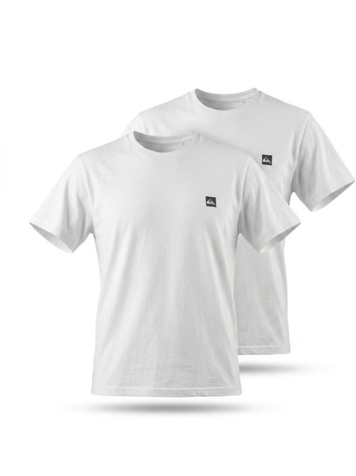 Quiksilver Pack de 2 T Shirts Homme 100% Coton Col Rond ou Col V - Kiabi Quiksilver Pack de 2 T Shirts Homme 100% Coton Col Rond ou Col V - Kiabi
