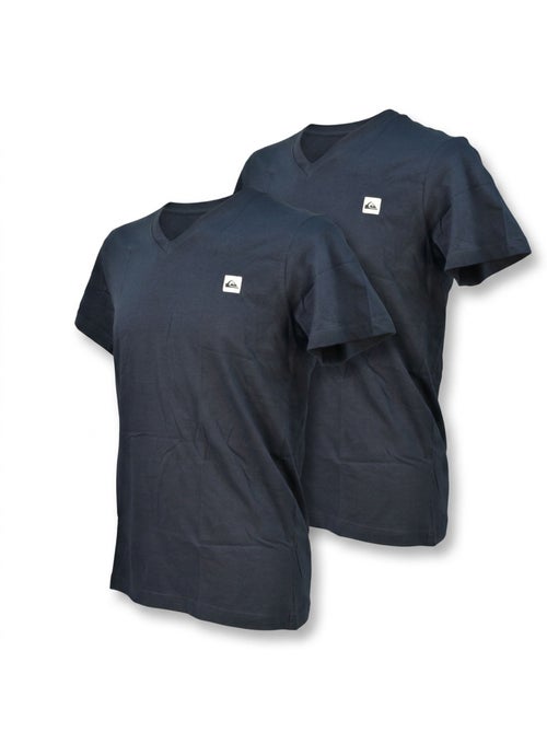 Quiksilver Pack de 2 T Shirts Homme 100% Coton Col Rond ou Col V - Kiabi Quiksilver Pack de 2 T Shirts Homme 100% Coton Col Rond ou Col V - Kiabi