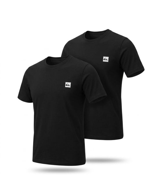 Quiksilver Pack de 2 T Shirts Homme 100% Coton Col Rond ou Col V - Kiabi Quiksilver Pack de 2 T Shirts Homme 100% Coton Col Rond ou Col V - Kiabi
