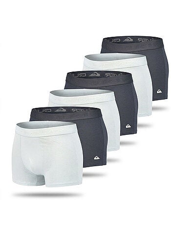 Quiksilver pack de 6 boxers homme coton stretch logo