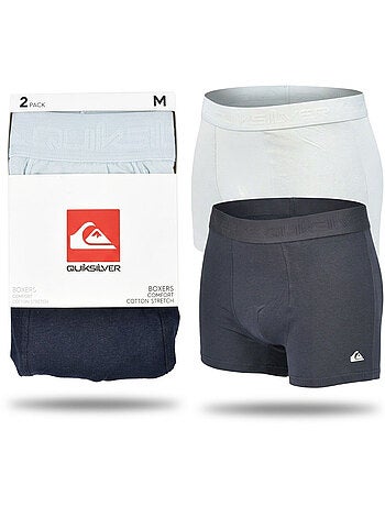 Quiksilver pack de 6 boxers homme coton stretch logo