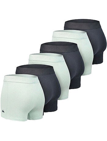 Quiksilver pack de 6 boxers homme coton stretch logo