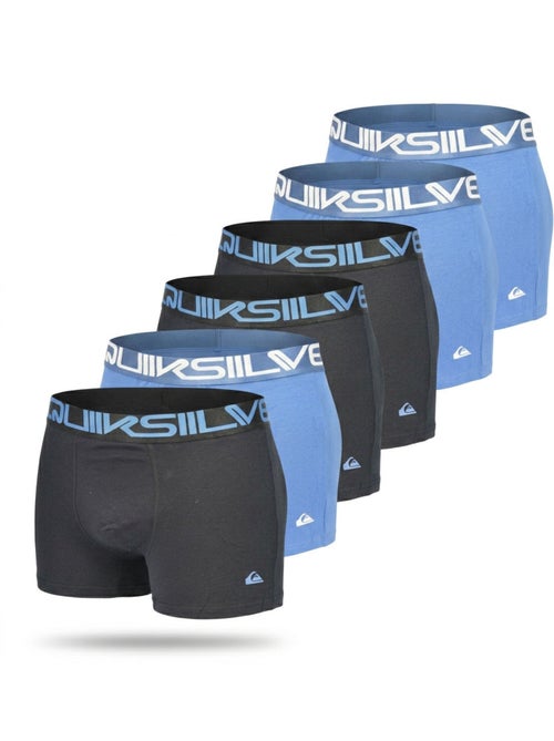 Quiksilver pack de 6 boxers homme coton stretch logo - Kiabi
