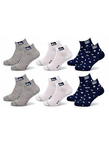Quiksilver Pack de Chaussettes Enfant QUARTER Lot 6 Paires Sport
