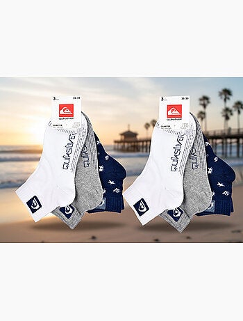 Quiksilver Pack de Chaussettes Enfant QUARTER Lot 6 Paires Sport