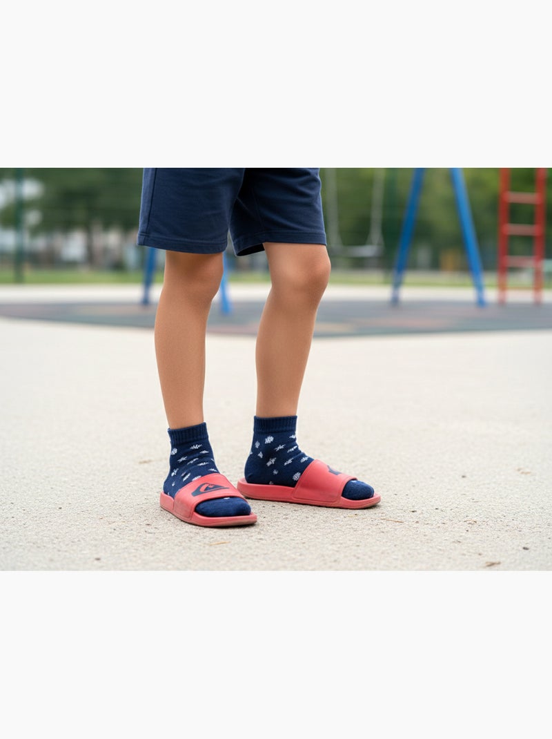 Quiksilver Pack de Chaussettes Enfant QUARTER  Lot 6 Paires Sport Gris Bleu - Kiabi