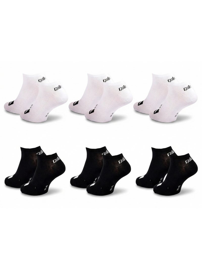 Quiksilver pack de chaussettes enfant sneaker lot 6 paires sport Blanc Noir - Kiabi