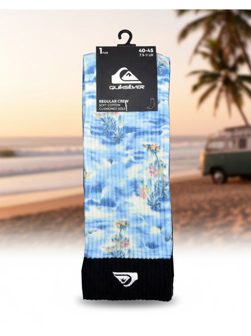 Quiksilver pack de chaussettes homme crew long lifestyle pack de 2 paires - Kiabi Quiksilver pack de chaussettes homme crew long lifestyle pack de 2 paires - Kiabi
